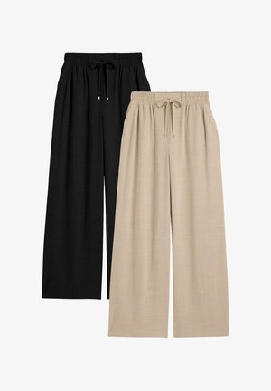 Lipsy, 2 PACK PETITE FIT - WIDE TOUCH OF - Bukser - black nude