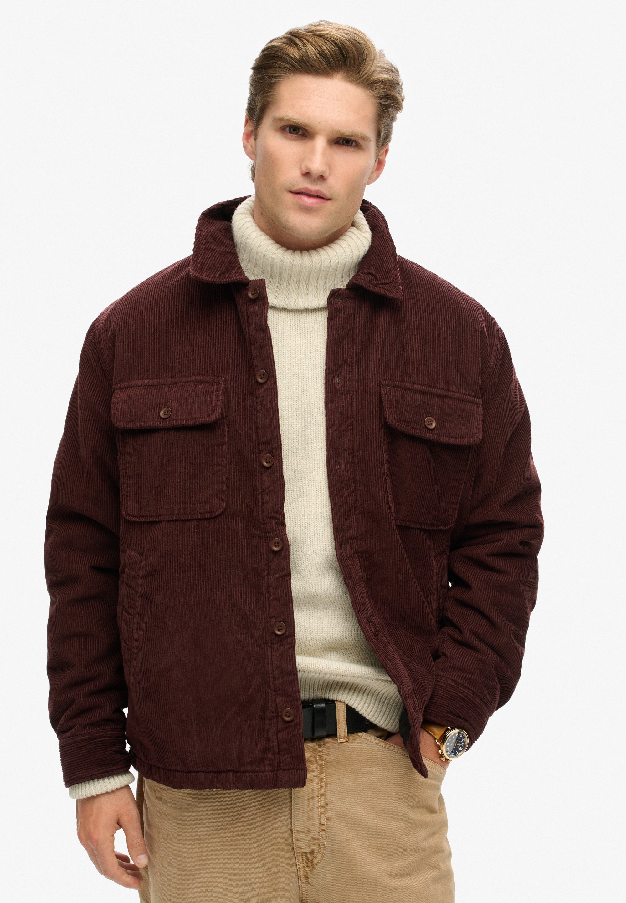 Superdry Co SURPLUS Chemise bitter chocolate brown/marron