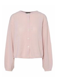 Pieces PCIDA LS O-NECK NOOS BC - Vest - pink a boo/donkerroze