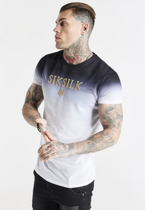HIGH FADE GYM TEE - T-shirts med print - black/white