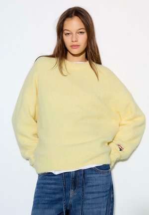 BASIC ROUND NECK  - Pulover - light yellow