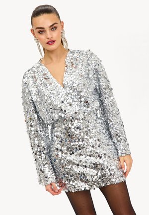 GLITTERING VISIONS - Cocktailkleid/festliches Kleid - sequins silver