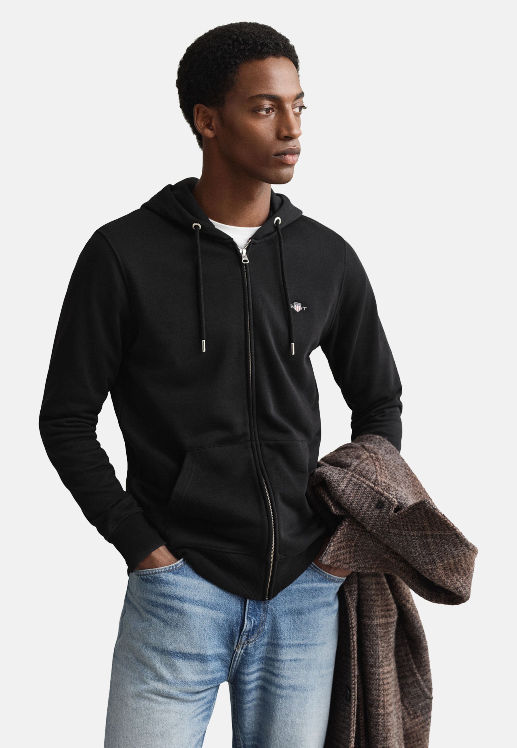 Bestel Fred Perry Sweaters met rits HALF ZIP SWEATSHIRT heren bruin | België