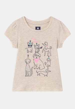 TODDLER GIRL - Triko s potiskem - mottled beige