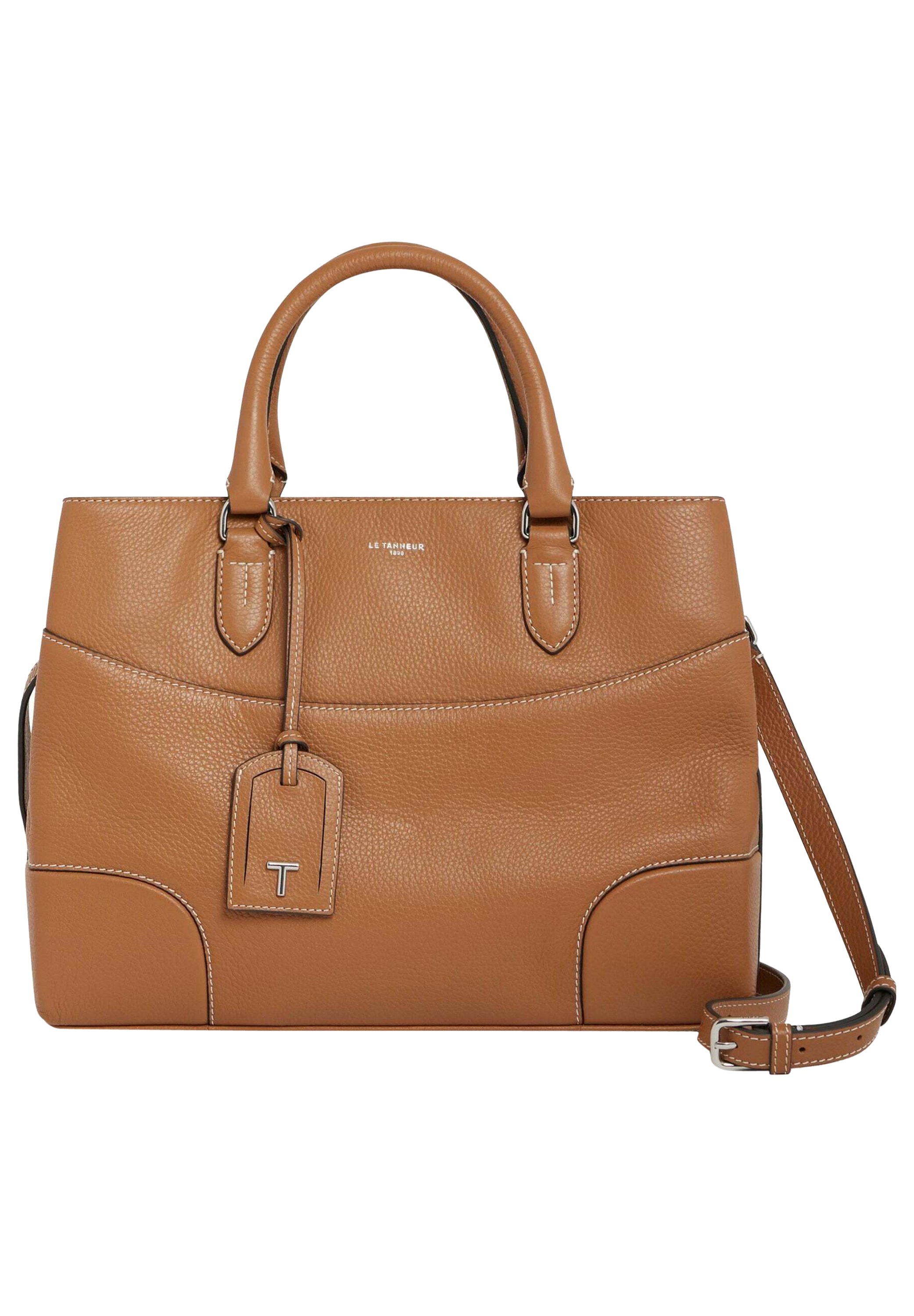 Pochette Bandoulière Le Tanneur Cuir Marron Glacé - Fabriqué En France - Excellent état