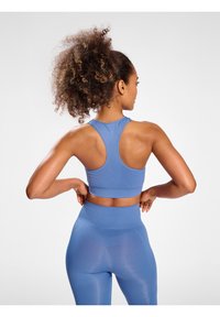 Hummel SEAMLESS - Sport-BH med medium stöd - blue horizon