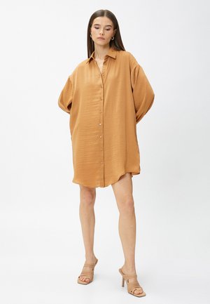 LONG SLEEVE MINI - Blousejurk - brown