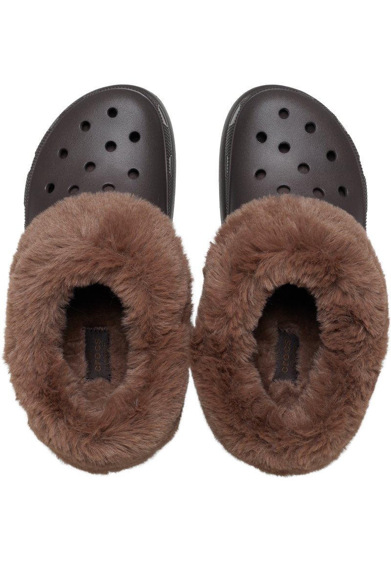 Womens Slippers Slippers Luxe Fur Crocs Crocs FUREVER CRUSH Clogs  Espresso/brown Zalando