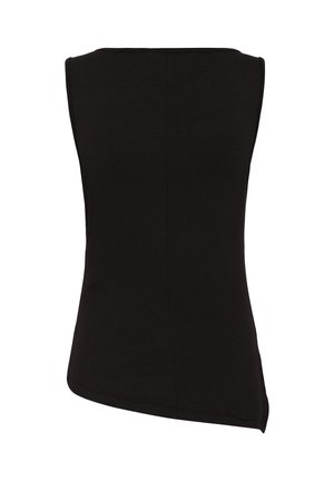 Cream, CRARMINA SLEEVELESS BOATNECK TOP - Top - pitch black