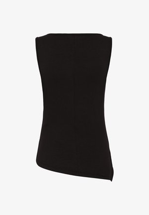 Cream, CRARMINA SLEEVELESS BOATNECK TOP - Top - pitch black