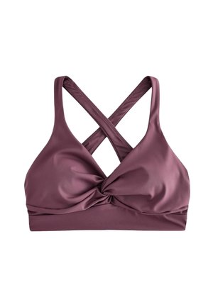 Next, DD+ WRAP FRONT MEDIUM IMPACT DRY TECH SPORTS BRA - Bustier - plum purple