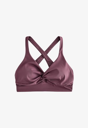 Next, DD+ WRAP FRONT MEDIUM IMPACT DRY TECH SPORTS BRA - Bustier - plum purple
