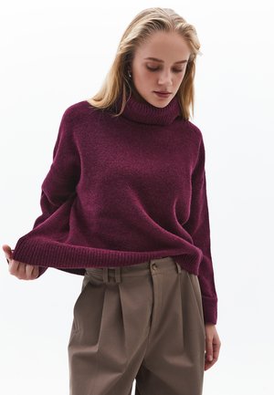 SOFT TOUCH ROLL NECK - Pullover - crushed violets