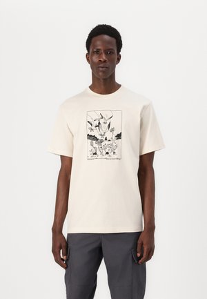 Print T-shirt - raw undyed