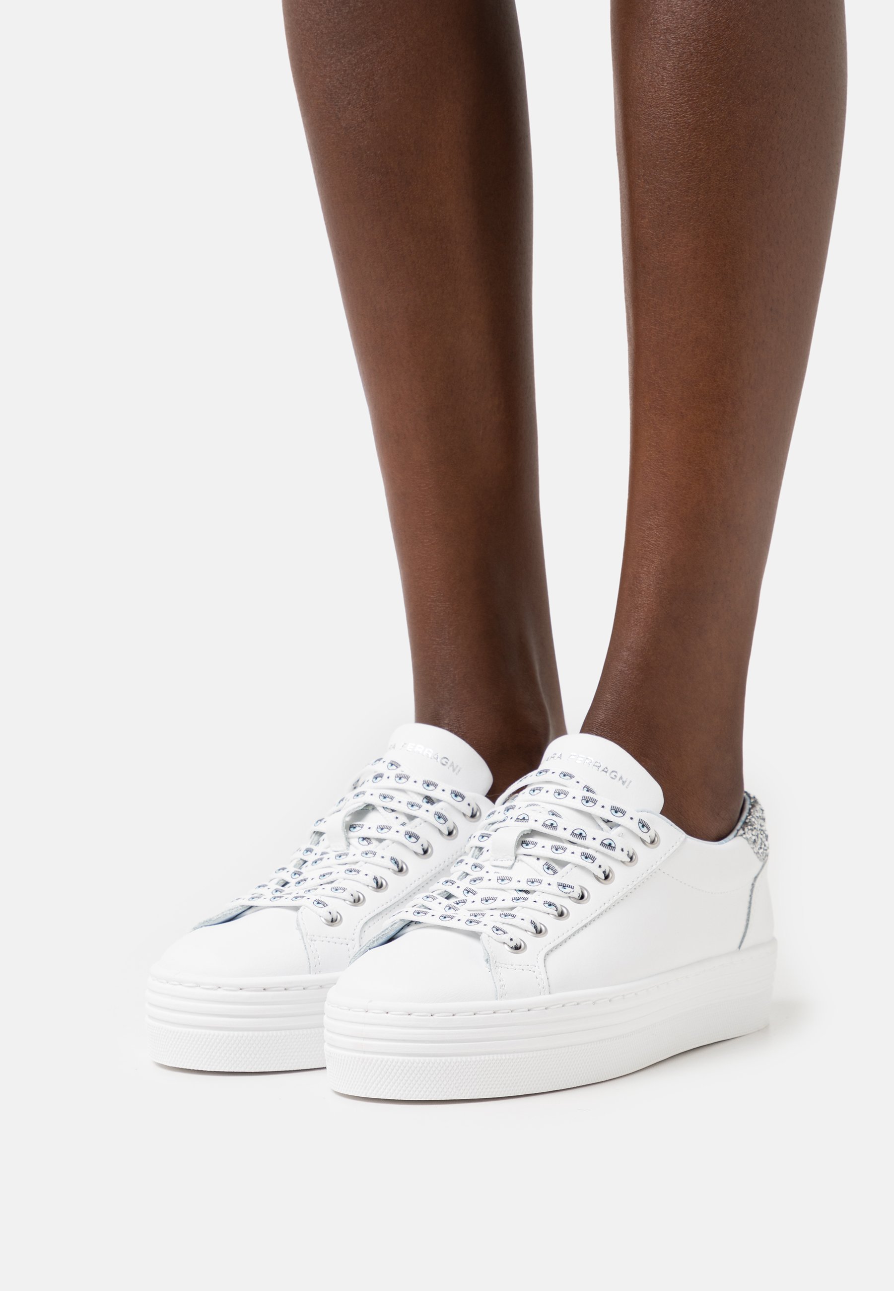CHIARA FERRAGNI EYESTAR - Sneakers basse - white/silver/bianco - Zalando.it