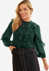 Love & Roses REGULAR FIT - RUFFLE  - Camicetta - green