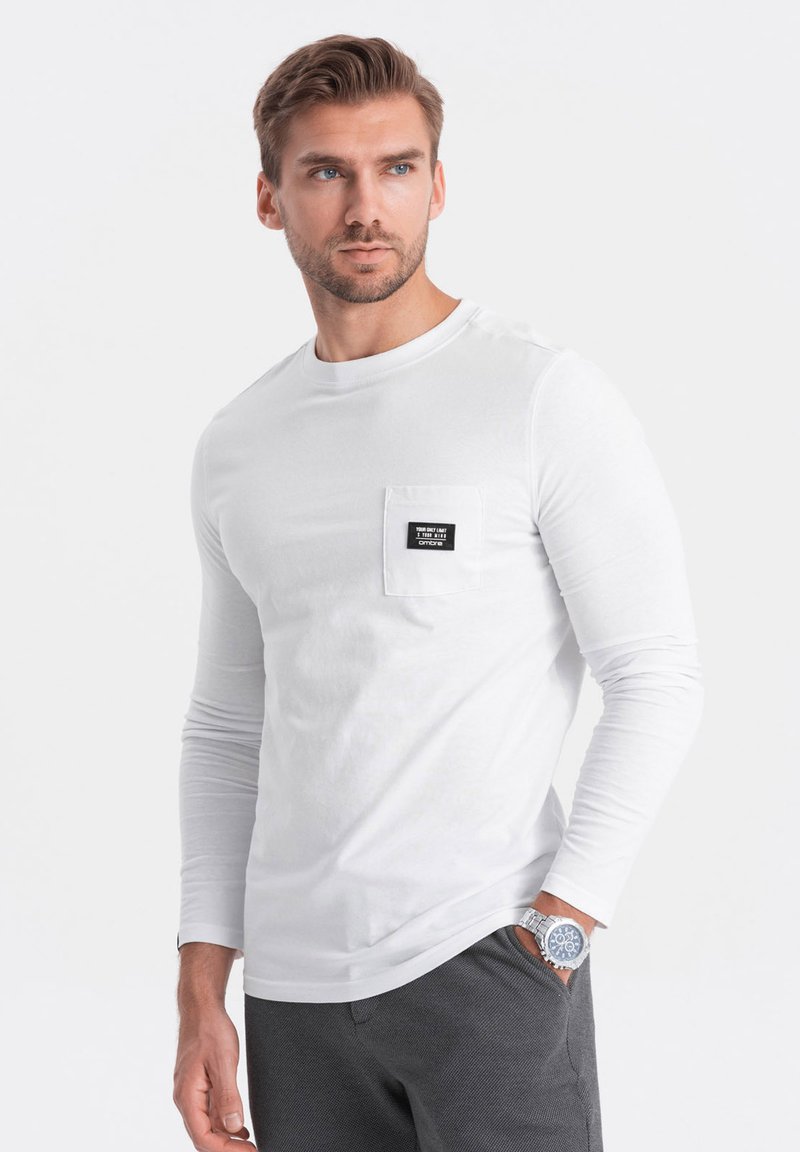 Ombre WITH POCKET - Langarmshirt - white