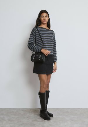 BOLSO BOWLING EYELETS - Bolso de mano - black