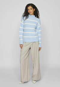 VILA VIRIL MOCK NECK  - Strickpullover - kentucky blue