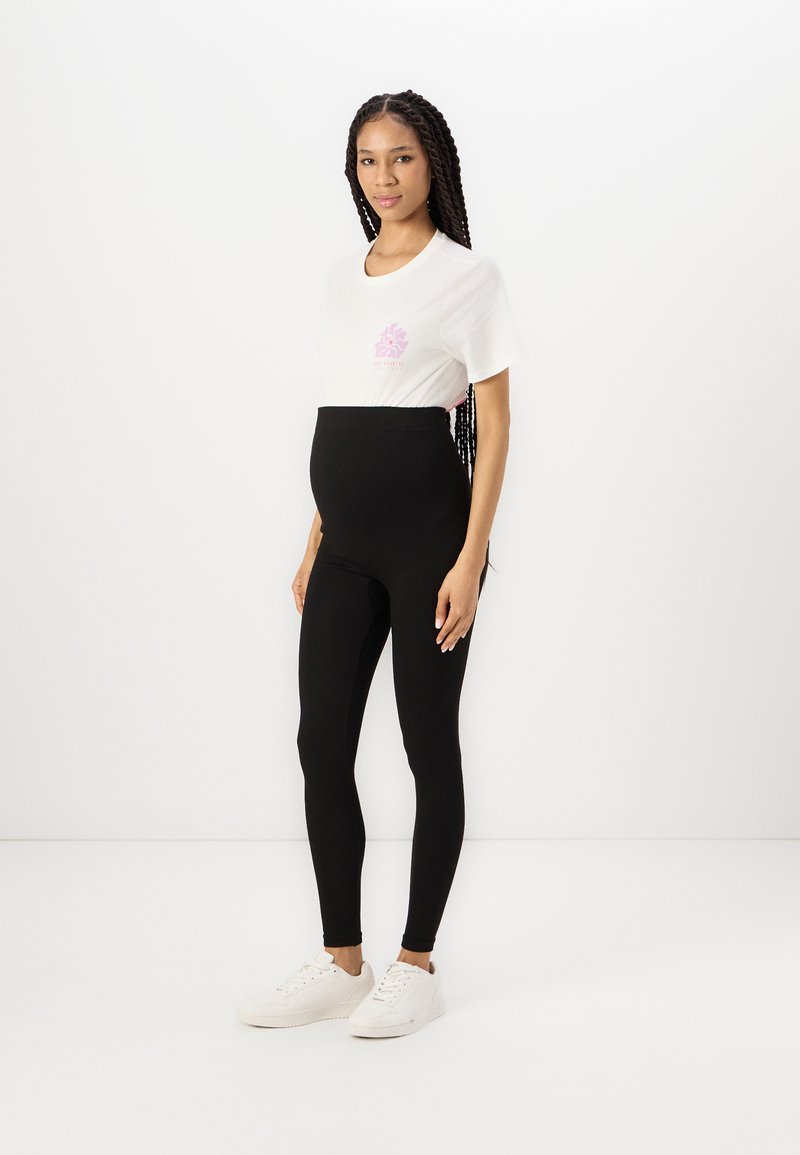 Vero Moda Maternity - VMMISA SEAMLESS - Leggings - black, Forstørre