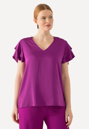 DOUBLE CAP SLEEVE - Blůza - berry