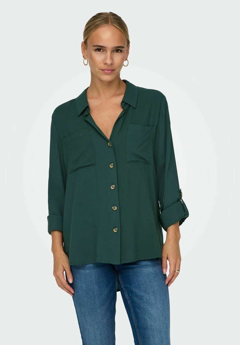 ONLY ONLYASMIN SHIRT - Button-down blouse - green gables