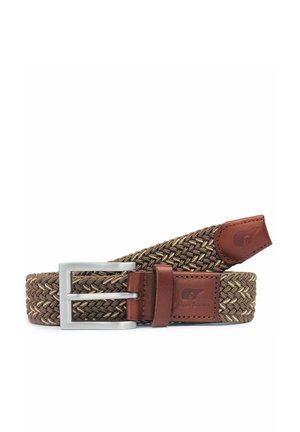 Gevlochten riem - cold brown and beige