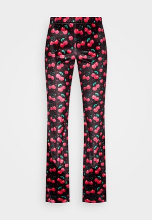 STRETCH FLARE IN CHERRIES PRINT  - Bukse - multi