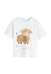 Next REGULAR FIT - SHORT SLEEVE GRAPHIC  - Triko s potiskem - white hamish