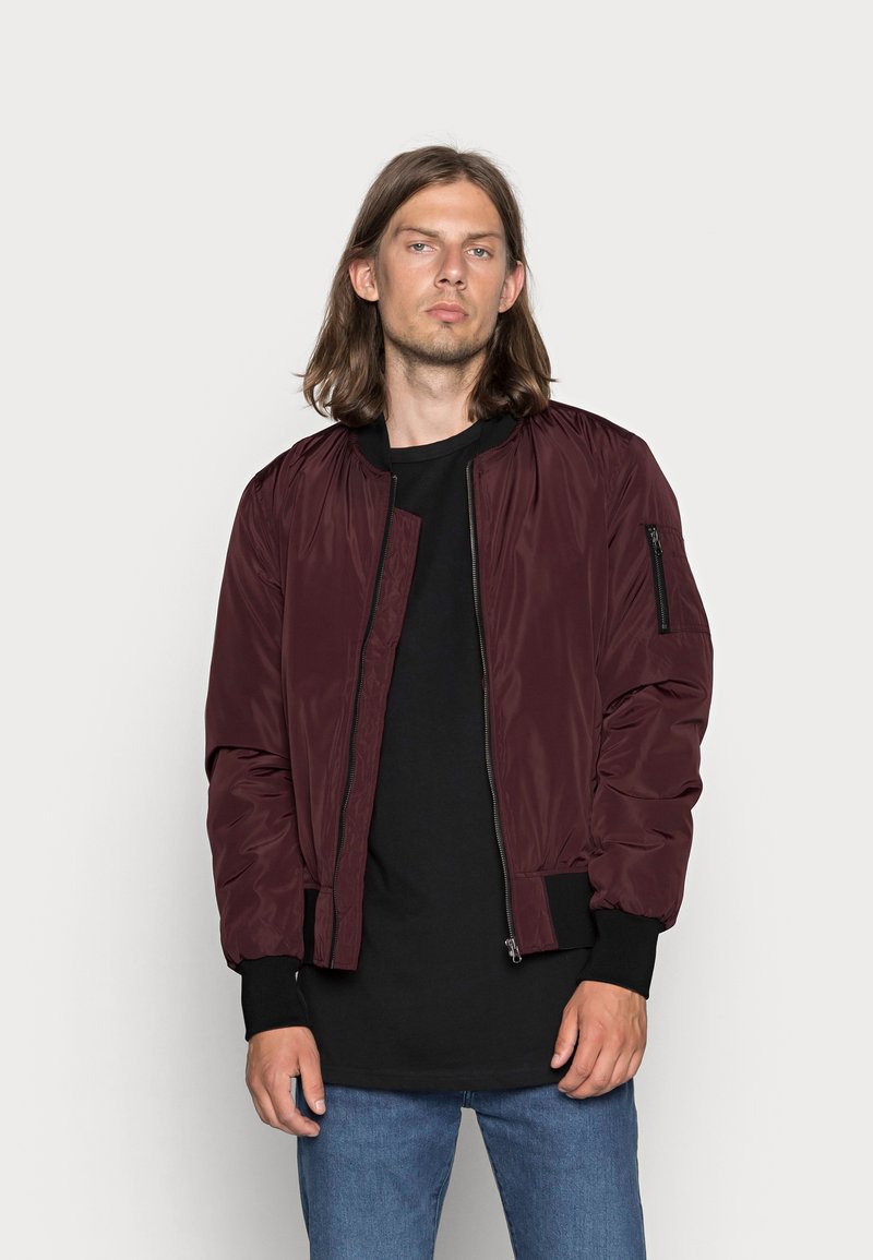 Urban Classics - 2-TONE BOMBER JACKET - Bomberjacks - burgundy/black, Vergroten