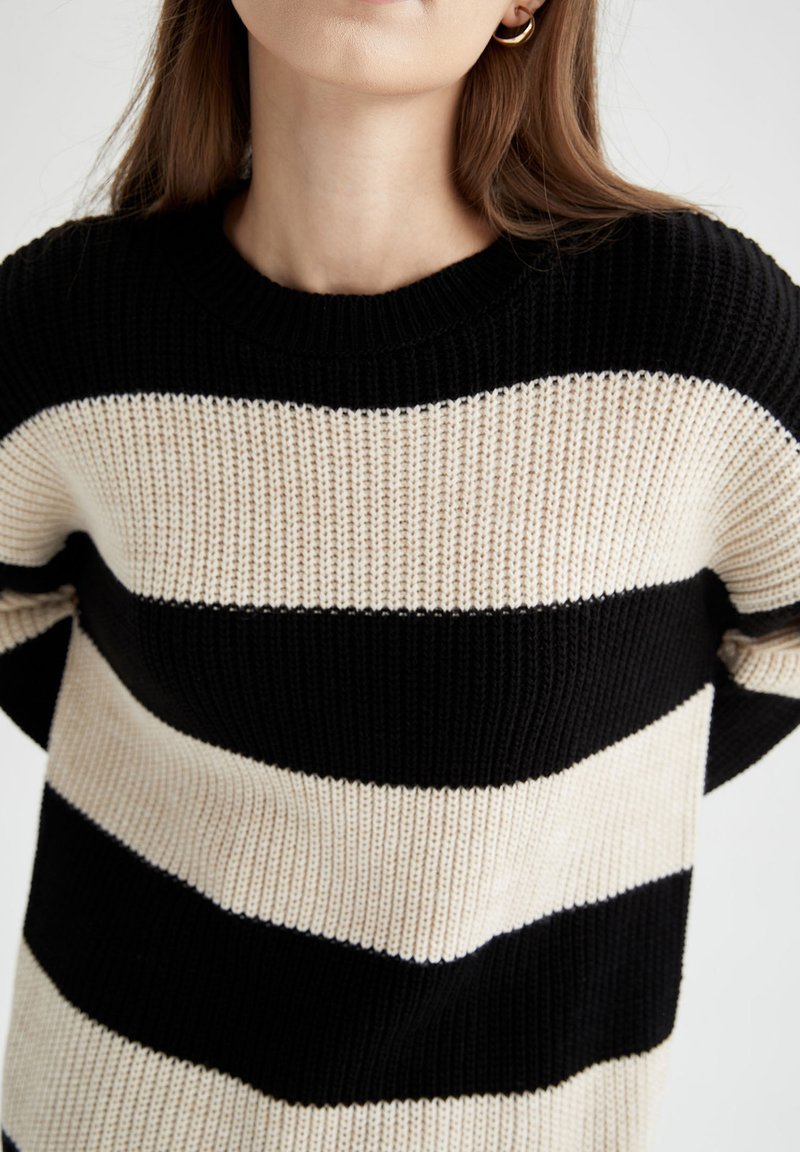 Damen Strickjacken | DeFacto REGULAR FIT Strickpullover black/schwarz - JI86044 Damen Strickjacken | DeFacto REGULAR FIT Strickpullover black/schwarz - JI86044