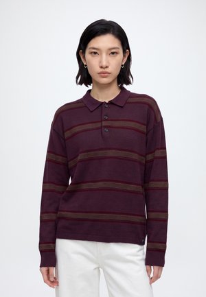 GAP SWEATER POLO - Pullover - red stripe combo b