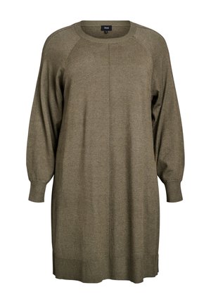 MIT RAGLANÄRMELN UND MITTELNAHT - Robe pull - dusty olive