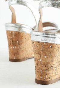 Next FOREVER COMFORT DOUBLE STRAP REGULAR WIDE FIT - Espadrille - silver
