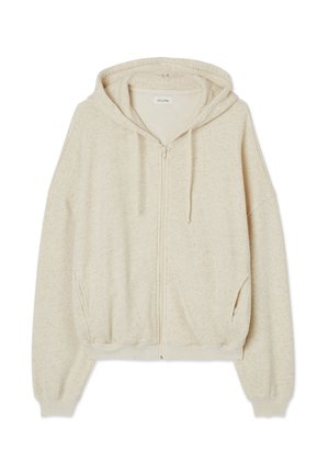 American Vintage ITONAY - Zip-up sweatshirt - ecru chine