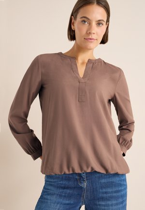 SPLIT NECK - Camicetta - braun