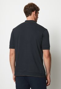 Marc O'Polo SHORT SLEEVE DETAILS AT COLLAR CUFFS AND HEM - Poloshirt - dark navy