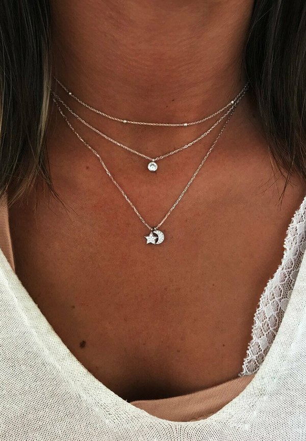 MOON STAR SPARKS - Halskette - plata color