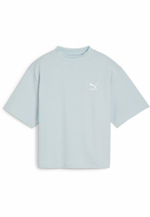 Puma MOCK NECK - Paprasti marškinėliai - turquoise surf