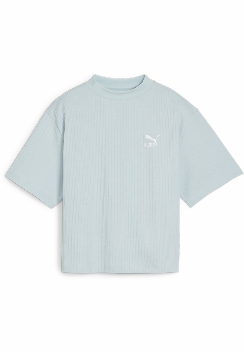 Puma MOCK NECK - Paprasti marškinėliai - turquoise surf