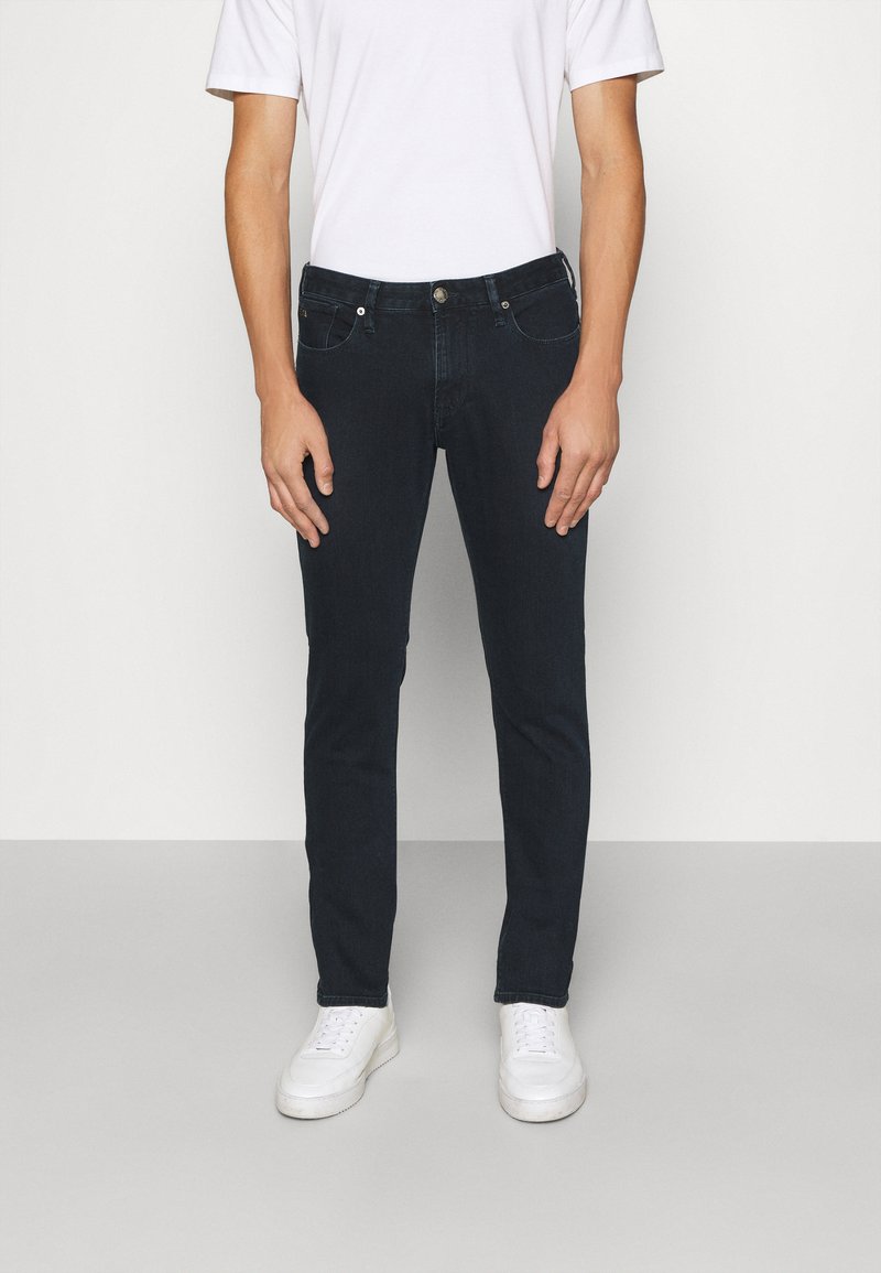 Emporio Armani POCKETS PANT - Traperice uskog kroja - denim blu