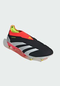 adidas Performance PREDATOR ELITE LACELESS SOFT GROUND - Scarpe da calcio per terreno morbido - core black   cloud white   solar red