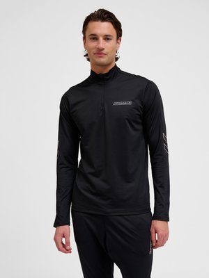 Hummel STRENGTH HALF ZIP - Langarmshirt - black