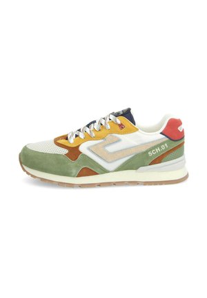 Sneaker low - vert blanc casse