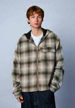 PRINTED BOXY LINED OVERSHIRT  - Übergangsjacke - khaki