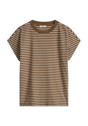 Marc O'Polo DENIM, T-SHIRT, SSL, OVERCUT SHOULDER, YD - T-shirt imprimé - medium brown