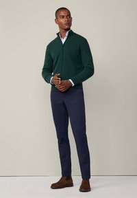 Hackett London Vesta na kopčanje - forest night green