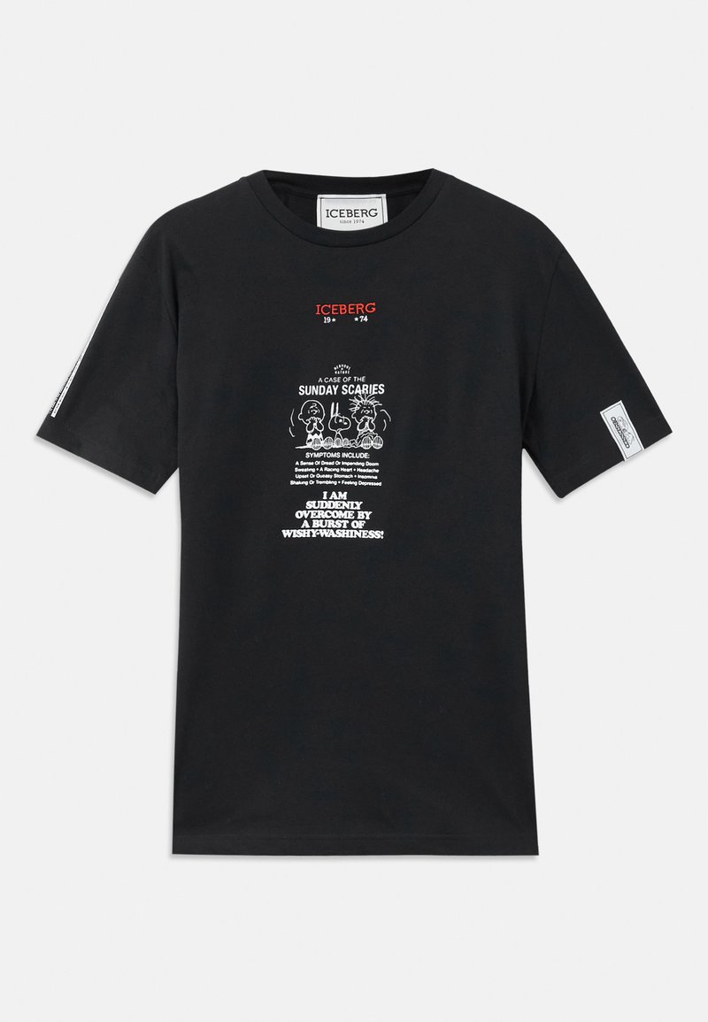 Iceberg T-shirt print zwart