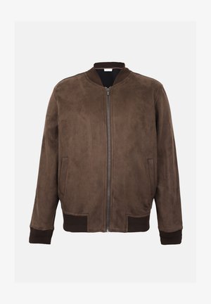 Pier One by Zalando, FAUX SUEDE - Яке бомбър - dark chocolate brown