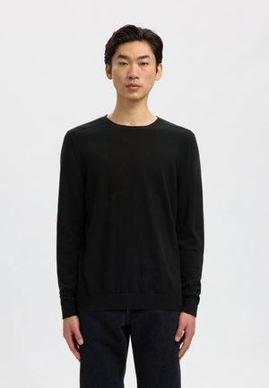Selected, SLHBERG CREW NECK - Jersey de punto - black